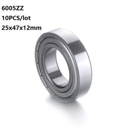 10pcs/lot 6005ZZ bearing 6005Z 6005 Z ZZ 25*47*12mm shielded Deep Groove Ball bearing 25x47x12mm