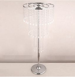 hot sell newest elegant wholesale crystal flower stand Centre tables , decorative flower wedding crystal waterfall Centrepieces best0921