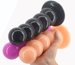 Women Men Silicone Orgasm Anal Beads Balls Butt Plug Ring Play Adult Sex Toy Anal Plug Sexy Shop