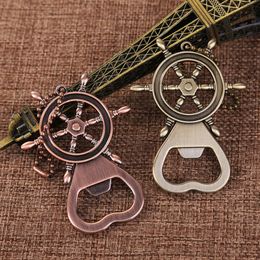 Rudder Bottle Openers Keychain Multifunctional Beer Wine Openers Key Ring Metal Beverage Can Opener