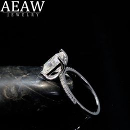 AEAW 1.0 Radiant Cut Moissanite Engagement Ring 14K White Gold Moissanite Bridal Ring/Promise Ring/Anniversary Ring