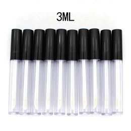 50pcs nos Stock / lot 3 ml Plástico Lip Gloss pequeno tubo batom Tubo com Amostra Leakproof Inner Cosmetic Container DIY