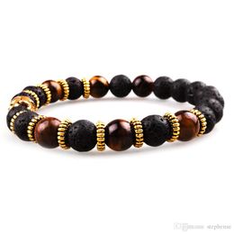 SN0632 Hot Sale High Quality Bracelet Buddhist Buddha Bracelet For Unisex Black Lava stone Bracelets Man Tiger eye bracelet