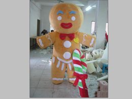 2019 High quality hot the head adult gingerbread man mascot costume for adults to wear
