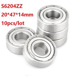 10pcs/lot S6204ZZ S6204 ZZ 20*47*14mm Stainless steel Ball bearing Stainless steel Mini Deep Groove Ball Bearings 20x47x14mm