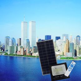 High Quality 120W Solar Powered Panel Led Remote control Flood Lights outdoor floodlight Garden outdoor Street light