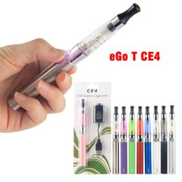 2pcs eGo T CE4 Clearomizer 1.6ml Electronic Cigarette Starter Blister Kit 650 900 1100 mAh 510 Thread Vaper Pen Vaporizer Battery