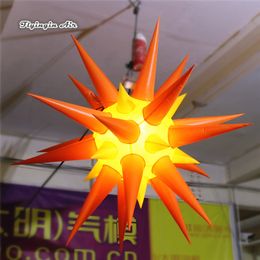 Customised Hanging Inflatable Led Balloon 2m Lighting Star Planet With RGB Light For Club Party Night Stage Decoration