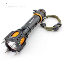 2022 1000lm lanterna Militar T6 LED recarregável lanterna para proteção contra lobos caça patrulha de segurança ao ar livre acampamento defensivo ao ar livre tático