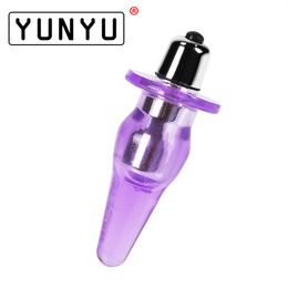 1 pcs Anal Plug G Spot Vibrator for Women Man Vibrating Butt Plug Small Size Jelly Anal Toys Adults Sex Products C18112701