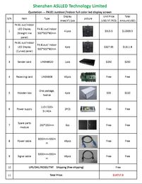 45 pcs Includes all accessories 500x500mm P4.8 outdoor Lease LED Display led video wall