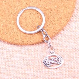 New Keychain 20*17mm musical disc Pendants DIY Men Car Key Chain Ring Holder Keyring Souvenir Jewelry Gift