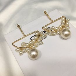 Fashion-Irregular Personality Luxury Jewelry brass Needle Earrings Stud Earrings For women Asymmetric Christmas Party Gift