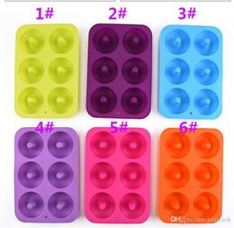 6 Cavity Non-Stick Donut Mould Donut Muffin Cake Silicone Doughnut Bakeware Baking Mould Mould Pan da261