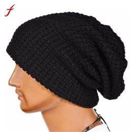 2018 Warm Fashion Winter Hat For Men Knitting Hat Cap Women Beanie Hat Cap Skullies Beanies Elastic Hats Drop Shipping S18120302