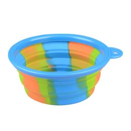 Camo Pets Foods Feeders With Hook Silicone Foldable Dog Bowls Travelling Portable Collapsible Dog Supplies Hot Sale 3 5gl E1