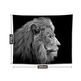 Ins Popular Home Decor Polyester 200*148cm Tapestries Living Room Bedroom Decoration Murals Printing Animal Pineapple Tapestry DH0939-1