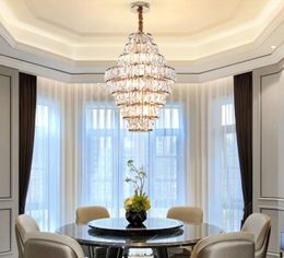 New modern crystal chandelier lamps dinning room bedroom vintage pendant light European luxury gold crystal chandeliers lighting fixture MYY