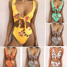 Fashion-Swimwear Women s bikini swimwear Women's Sexy Bathing Padded Beach Party Bikinis Girls Swim Wear Two piece Flower Bathing Suits