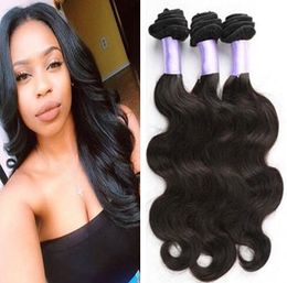 Brazilian Human Hair Bundles Body Wave Wavy Unprocessed Virgin Hair Natural Colour