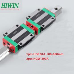 1pcs Original New HIWIN HGR30-500mm/600mm linear rail/guide + 2pcs HGW30CA /HGW30CC linear Flange Carriage for CNC router parts