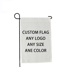 30x45cm White Blank Garden Flag Sublimation Polyester Print Yard flags without pole free shipping