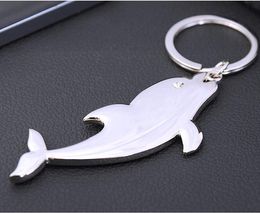 50pcs/Lot Dolphin Keychains Metal Lovely Dolphin Keyrings for Gifts Key Chain Jewellery Bag Pendant Key Ring US Free Shipping By Dhl