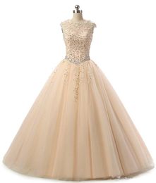 2019 New Fashion Appliques Sequin Ball Gown Quinceanera Dresses Tulle Plus Size Sweet 16 Dresses Debutante 15 Year Formal Party Dress BQ168