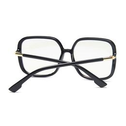 Wholesale-Vintage Oversized Square Glasses Frame Women Fashion Big Transparent Eyeglassese Clear Lens Optical Spectacles