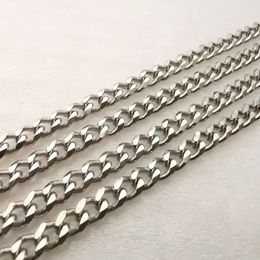 5pcs Lot 5mm/8mm 24'' stainless steel silver shiny curb chain necklace Mens Fashion cool jewelry gifts high quality shiny