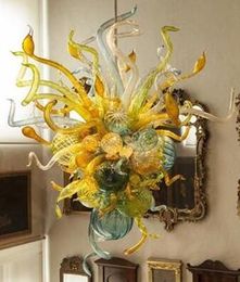 Lamps Flower Shape Design Style Modern Chandeliers Hand Blown Murano Glass LED Bulbs Romantic Pendant Lamp