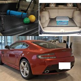For Aston Martin V8 Vantage Car Auto vehicle Black Rear Trunk Cargo Baggage Organizer Storage Nylon Plain Vertical Seat nets