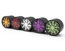 Super Metal Tobacco Smoking Herb Grinders 63mm Aluminium Alloy Grinders With Clear Top Window Lighting Grinder 5 Colours 4 Parts