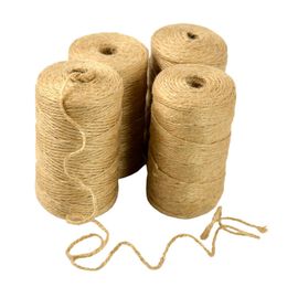 Natural Jute Twine Burlap String Florists 100m Woven Ropes Wrapping Cords Thread DIY Scrapbooking Craft Decor ZC0595