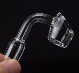 100% Real Quartz Banger 4mm Thick 90 45 Degrees oil rig dab rigs Domeless club nail 14mm 18mm male female Bangers bong