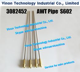 (2pcs/set) 3082452 edm AWT Pipe L=152 D=2.0-1.0mm S602 Upper for 0204013 Sodic A300.A320.BF275 AWT 90 type machine, edm AWT PIPE, 2.0(1.0)