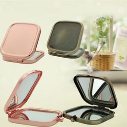 Portable Purse Mirror Makeup Compact Mirror Folding Pocket Mirror For Traveling, Camping-Square Shape F2939