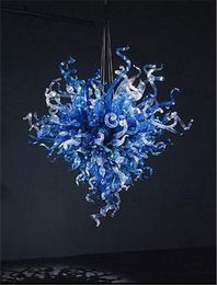 Turkish Style Blue Decorative Art Lighting Pendant lamps Hand Blown Colored Murano Glass Chandelier for Sale