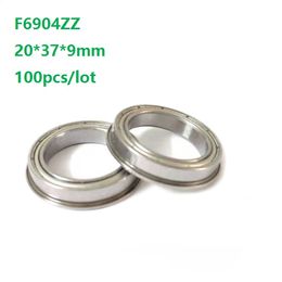 100pcs/lot F6904ZZ F6904Z F6904 ZZ Z 20x37x9mm Metal Cover flange deep groove Ball Bearing flanged F 6904ZZ 20*37*9mm