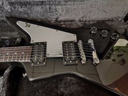 Custom electric guitar rosewood fingerboard HH Pickups Black hardwares white pickgard