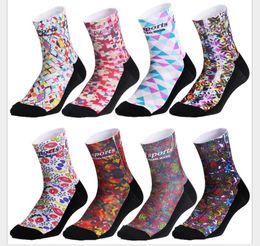 Flower Cycling Socks bicycle sports wear-resistant breathable leisure stockings than autumn and winter