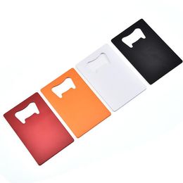 Wallet Size Stainless Steel Opener 4 Colours Credit Card Beer Bottle Opener Business Card Bottle Openers LX1601