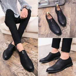 Hot Sale-2019 New Fashion Shoes Men Shoes Youth Trend Thick Solid Leather Shoes 38-44 Yards Free Shipping