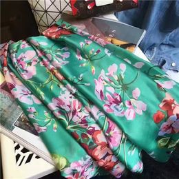 Fashion-Comfortable, fashionable, beautiful and elegant women's four seasons printed silk ze 180*90cm free of transportation cost