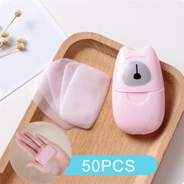 New Portable Washing Hand Wipes Bath Travel Scented Slice Sheets Foaming Box Paper Soap Wholesale Drop Shipping Colourful