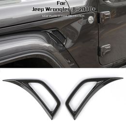 Carbon Fibre Leaf Plate air Inlet Decoration For Jeep Wrangler JL 2018 Factory Outlet High Quatlity Auto Internal Accessories