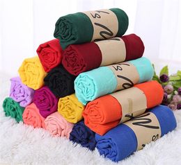 Women Solid Sarong Scarves Beach Plain Silk Scarf Cotton Linen Sunscreen Shawl Soft Wrap Long HeadScarf Beach Scarf Fashion Pashmina