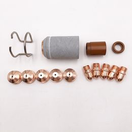 14pcs A141 plasma cutting consumables Electrode Nozzle Tip Shield Front Insulator Swirl Ring