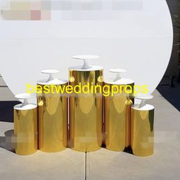 New style mental Gold flower candle holder arrangement stand for table wedding Centrepieces decor723