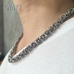 9mm 24 inch heavy Free shipping High quality stainless steel silver handmade horsewhip Chain link necklace for mens cool jewelry gifts